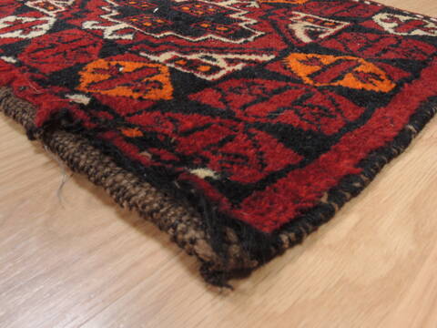 Baluch Red Runner Hand Knotted 13 X 47  Area Rug 100-110999 Image 6