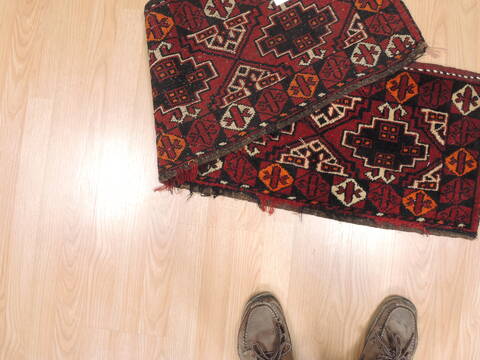 Baluch Red Runner Hand Knotted 13 X 47  Area Rug 100-110999 Image 7