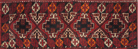 Baluch Red Runner Hand Knotted 13 X 47  Area Rug 100-110999 Image 0