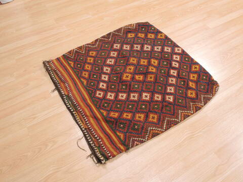 Turkman Red Runner Flat Woven 26 X 56  Area Rug 100-111004 Image 2