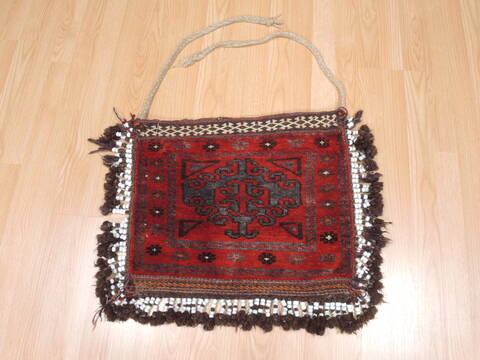 Baluch Red Square Hand Knotted 18 X 24  Area Rug 100-111011 Image 3