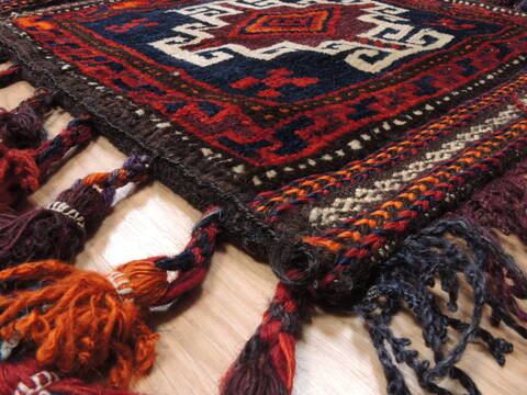 Baluch Blue Runner Hand Knotted 15 X 35  Area Rug 100-111013 Image 5