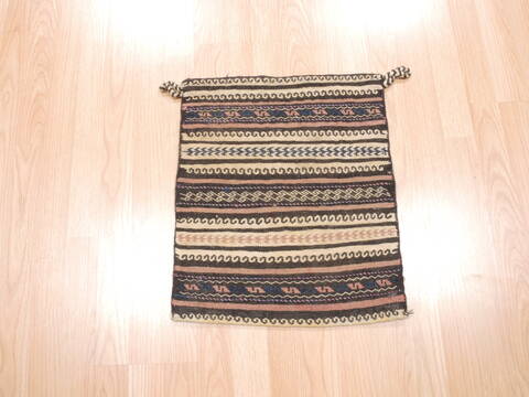 Baluch Beige Square Hand Woven 18 X 24  Area Rug 100-111014 Image 1