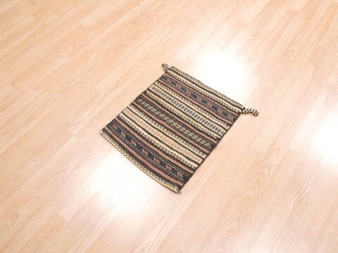 Baluch Beige Square Hand Woven 18 X 24  Area Rug 100-111014 Image 2
