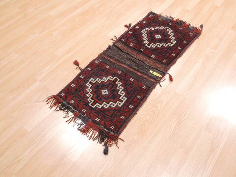 Baluch Red Hand Knotted 17 X 37  Area Rug 100-111023 Image 2