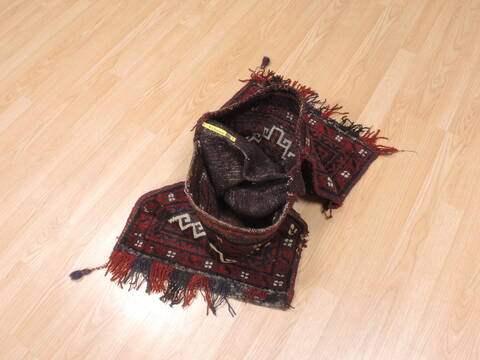 Baluch Red Hand Knotted 17 X 37  Area Rug 100-111023 Image 7