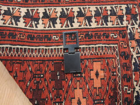 Baluch Red Square Hand Knotted 31 X 35  Area Rug 100-111030 Image 2