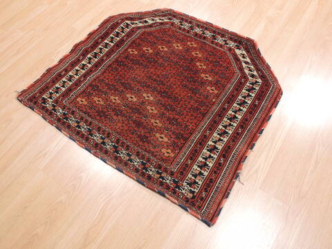 Baluch Red Square Hand Knotted 31 X 35  Area Rug 100-111030 Image 3