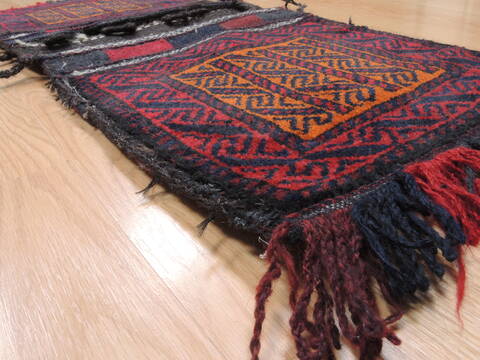 Baluch Orange Hand Knotted 18 X 27  Area Rug 100-111032 Image 3