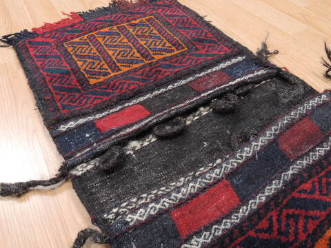 Baluch Orange Hand Knotted 18 X 27  Area Rug 100-111032 Image 4