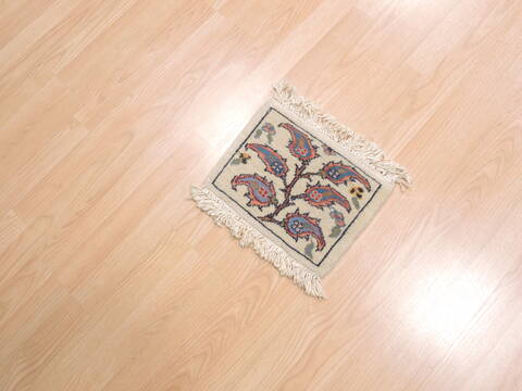 Kashan White Square Hand Knotted 10 X 13  Area Rug 100-111033 Image 2