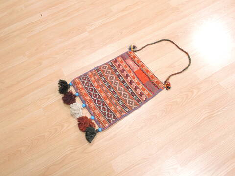 Baluch Orange Square Hand Woven 12 X 14  Area Rug 100-111034 Image 1