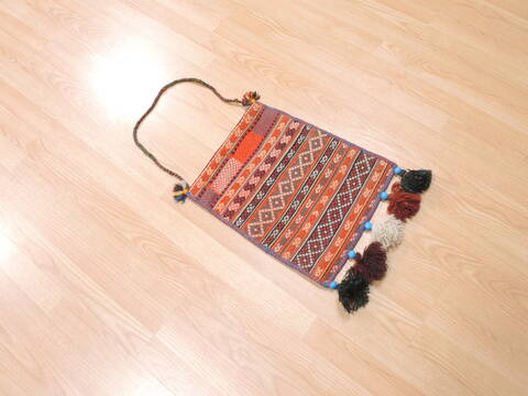 Baluch Orange Square Hand Woven 12 X 14  Area Rug 100-111034 Image 2