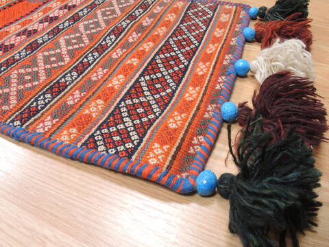 Baluch Orange Square Hand Woven 12 X 14  Area Rug 100-111034 Image 3