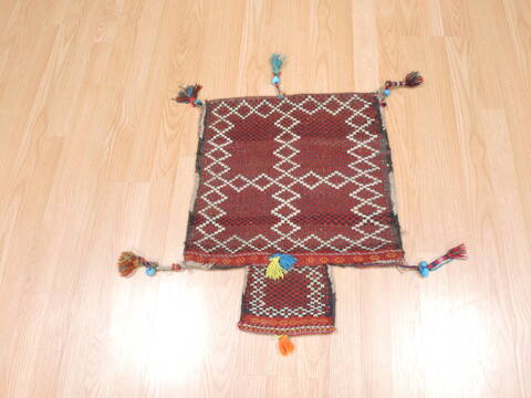 Baluch Red Square Hand Woven 17 X 20  Area Rug 100-111037 Image 2