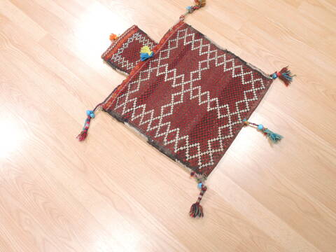 Baluch Red Square Hand Woven 17 X 20  Area Rug 100-111037 Image 3