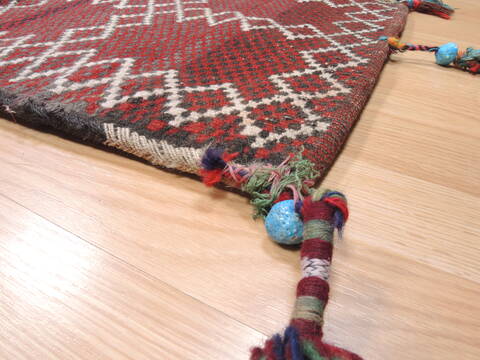 Baluch Red Square Hand Woven 17 X 20  Area Rug 100-111037 Image 4