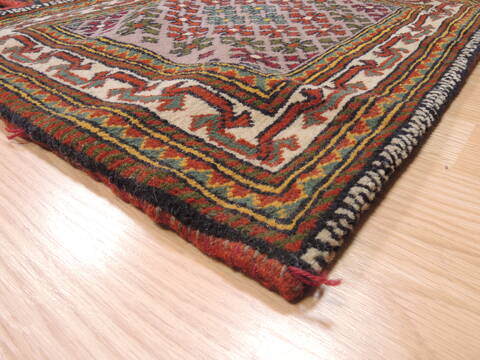 Baluch Purple Square Hand Knotted 111 X 23  Area Rug 100-111038 Image 4