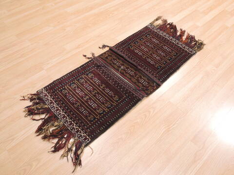 Baluch Red Hand Knotted 18 X 39  Area Rug 100-111040 Image 1