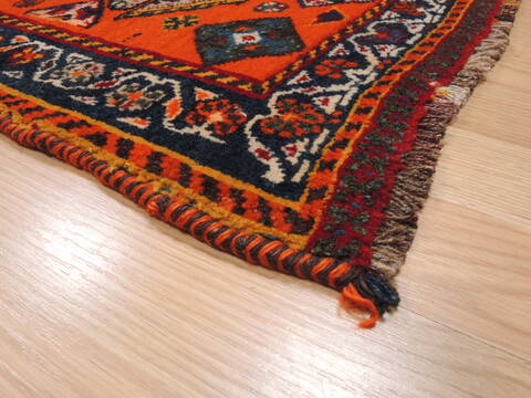Baluch Orange Hand Knotted 14 X 20  Area Rug 100-111041 Image 4