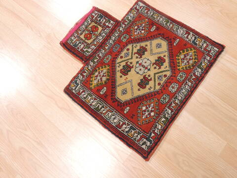 Baluch Red Square Hand Knotted 20 X 21  Area Rug 100-111044 Image 2