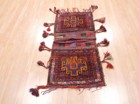 Baluch Red Hand Knotted 17 X 36  Area Rug 100-111047 Image 1