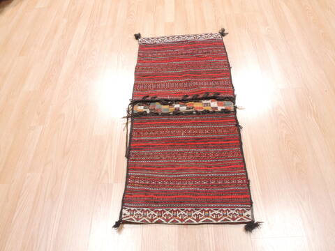 Baluch Red Hand Woven 18 X 37  Area Rug 100-111048 Image 1