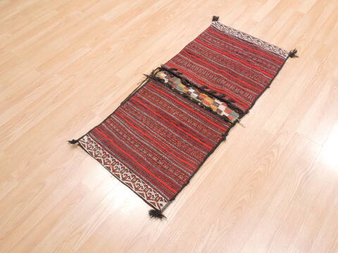 Baluch Red Hand Woven 18 X 37  Area Rug 100-111048 Image 2