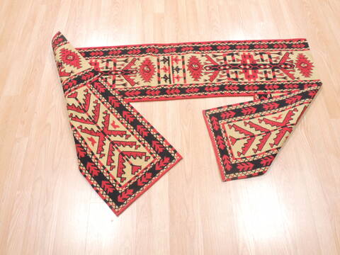 Kilim Red Runner Flat Woven 14 X 51  Area Rug 100-111061 Image 6