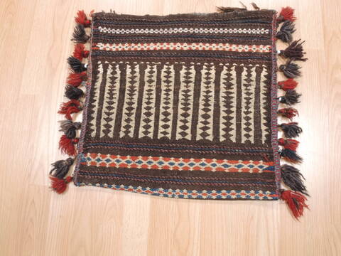 Baluch White Square Flat Woven 18 X 18  Area Rug 100-111067 Image 1