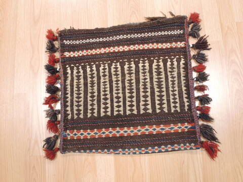 Baluch White Square Flat Woven 18 X 18  Area Rug 100-111067 Image 4