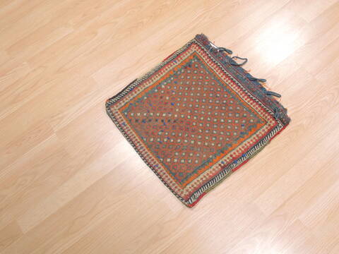 Baluch Blue Square Hand Woven 18 X 22  Area Rug 100-111070 Image 3