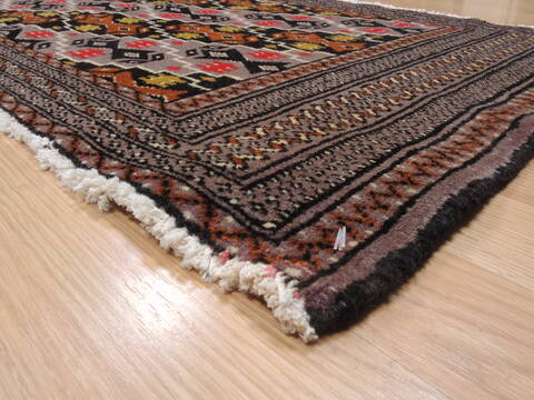 Baluch Grey Hand Knotted 20 X 43  Area Rug 134-111080 Image 4