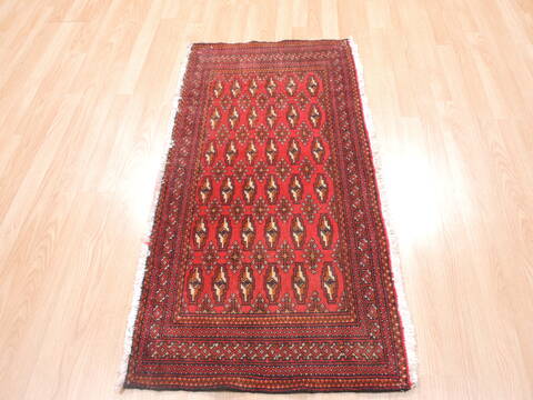 Baluch Red Hand Knotted 20 X 43  Area Rug 134-111088 Image 1