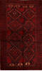 Baluch Red Hand Knotted 211 X 45  Area Rug 134-111100 Thumb 0