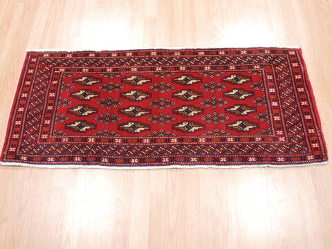 Baluch Red Hand Knotted 20 X 43  Area Rug 134-111121 Image 1