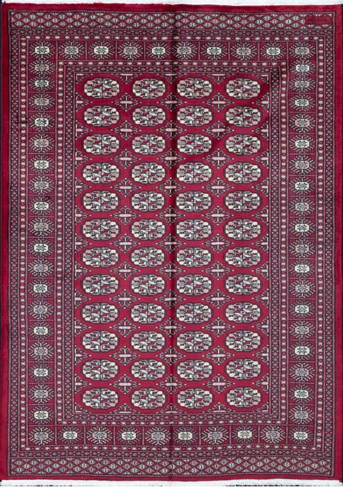 Bokhara Red Hand Knotted 47 X 66  Area Rug 700-111159 Image 0