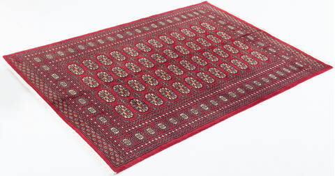 Bokhara Red Hand Knotted 48 X 66  Area Rug 700-111165 Image 2