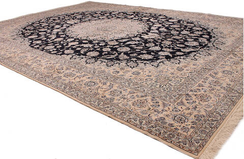 Nain Beige Hand Knotted 116 X 149  Area Rug 254-111873 Image 2