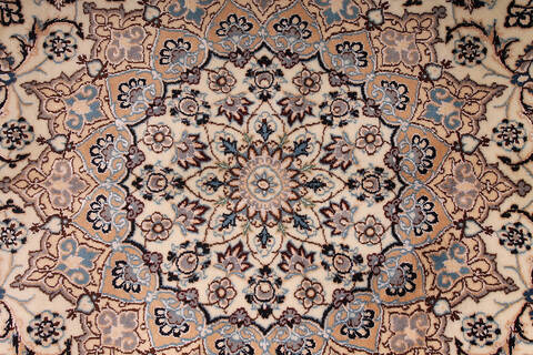 Nain Beige Hand Knotted 116 X 149  Area Rug 254-111873 Image 5