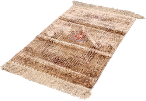 Herati Beige Hand Knotted 20 X 30  Area Rug 254-111888 Image 4