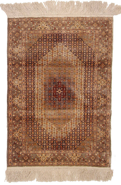 Herati Beige Hand Knotted 20 X 30  Area Rug 254-111888 Image 0