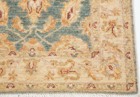 Chobi Blue Runner Hand Knotted 23 X 69  Area Rug 700-111936 Image 4