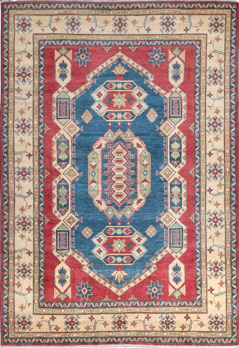 Kazak Red Hand Knotted 69 X 97  Area Rug 700-111966 Image 0