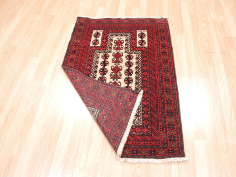 Baluch White Hand Knotted 28 X 311  Area Rug 100-111984 Image 10