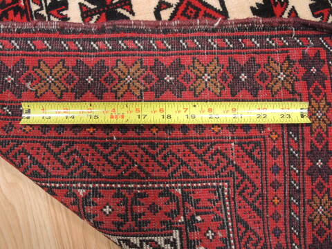 Baluch White Hand Knotted 28 X 311  Area Rug 100-111984 Image 11