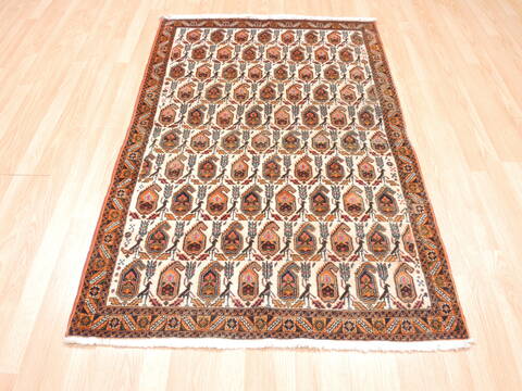 Shahre Babak Cream Hand Knotted 37 X 55  Area Rug 100-111988 Image 1