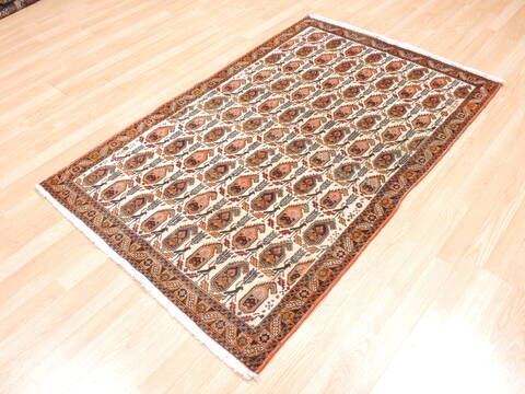 Shahre Babak Cream Hand Knotted 37 X 55  Area Rug 100-111988 Image 2
