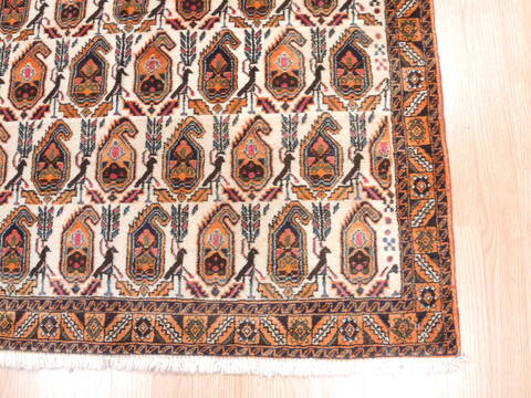 Shahre Babak Cream Hand Knotted 37 X 55  Area Rug 100-111988 Image 4