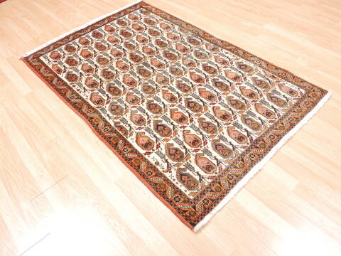 Shahre Babak Cream Hand Knotted 37 X 55  Area Rug 100-111988 Image 7